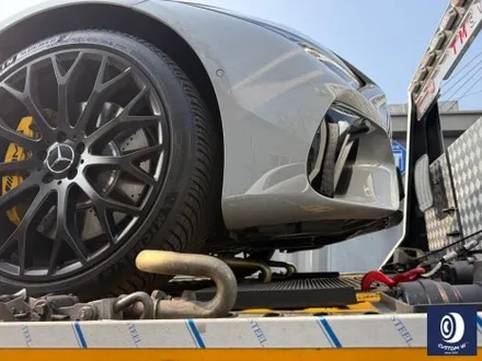 벤츠 SL63 AMG 조수석 뒤 휠 상처 수리 후, 사틴 블랙 휠 복원 도색 / 용인 처인구