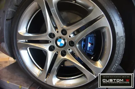 BMW 640D 휠 상처 수리후, 고스트 크롬 휠도색 그리고 M 퍼포먼스 블루 캘리퍼 도색 까지.!! / 용인 처인구