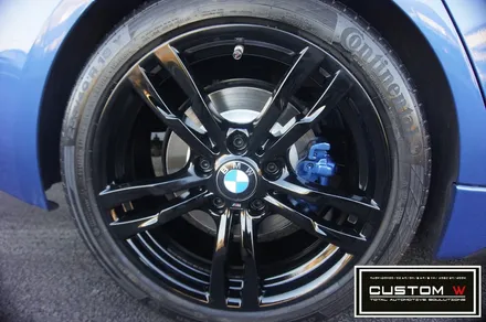 BMW 320D M팩 블랙유광 휠도색,블루 캘리퍼도색. / 용인 처인구