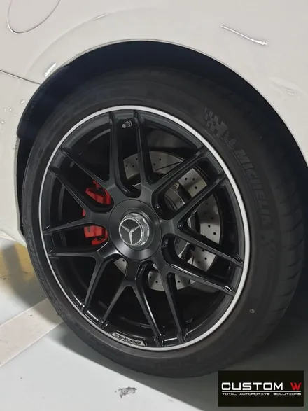 벤츠 S63 AMG 카브리올레 무광 블랙 실버 투톤 휠도색. / 용인 처인구