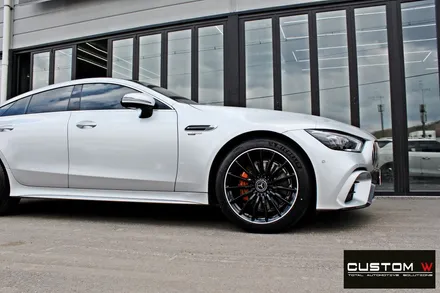 벤츠 GT43 AMG 블랙실버 투톤 휠도색, 골드 캘리퍼 도색 / 용인 처인구