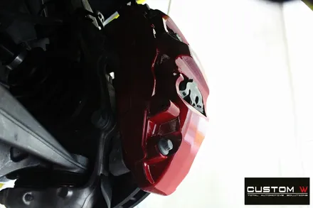 아우디 A7 블랙 폴리시 휠 + 레드 캘리퍼 도색 / 용인 처인구