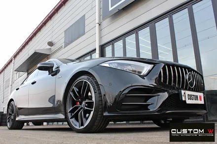 벤츠 CLS53 AMG 기존 고객 휠 상처 수리 후 블랙 실버 투톤 무광 휠도색 / 용인 처인구