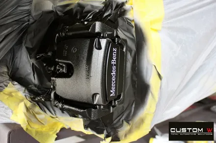 벤츠 S350d 잘못된 휠수리 도색 이력 약품 박리 및 휠 상처 수리 후 고스트 크롬 휠도색 + 블랙 캘리퍼 도색 / 용인 처인구