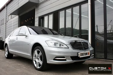 벤츠 W221 S500 기존 잘못된 휠수리 도색 이력 약품 박리 후 하이퍼 실버 휠도색 / 용인 처인구