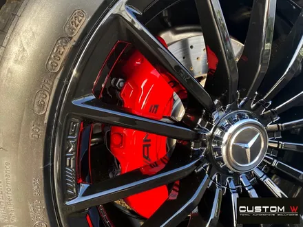 벤츠 GT43 AMG 블랙 유광 휠도색 + 레드 캘리퍼 도색 / 용인 처인구