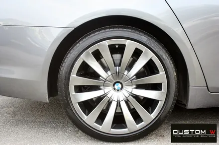 BMW 750Li 휠 상처 수리 후 고스트 크롬 휠도색 + 블랙 캘리퍼 도색 / 용인 처인구