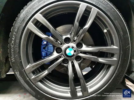 BMW 320d 휠수리 후 건메탈 휠도색 + 블루 캘리퍼 도색 / 용인 처인구