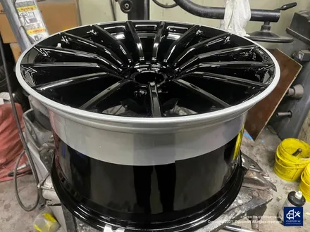 벤츠 GT43 AMG 휠수리 후 블랙실버 투톤 유광 휠도색 / 용인 처인구