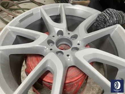 벤츠 W213 E43 AMG 휠 상처 수리 후 사틴 블랙 (무광 검정 / 매트 블랙) 휠 복원 도색 + 카본 세라믹 골드 캘리퍼 도색 / 용인 처인구
