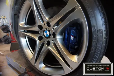 BMW 640D 휠 상처 수리후, 고스트 크롬 휠도색 그리고 M 퍼포먼스 블루 캘리퍼 도색 까지.!! / 용인 처인구
