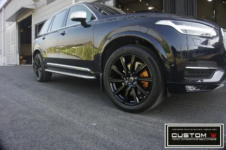 볼보 XC 90 블랙유광 휠도색, 골드 캘리퍼도색. / 용인 처인구