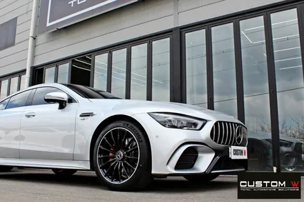 벤츠 GT43 AMG 블랙실버 투톤 휠도색, 골드 캘리퍼 도색 / 용인 처인구