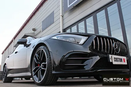 벤츠 CLS53 AMG 기존 고객 휠 상처 수리 후 블랙 실버 투톤 무광 휠도색 / 용인 처인구