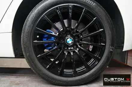 BMW G30 520i 블랙유광 휠도색 + 블루 캘리퍼 도색 / 용인 처인구