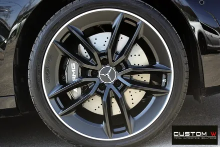 벤츠 21년식 E53 AMG 블랙 실버 투톤 무광 휠도색 + 건메탈 캘리퍼 도색 / 용인 처인구