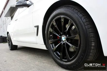 BMW 3GT 블랙유광 휠도색 + 레드 캘리퍼 도색 / 용인 처인구