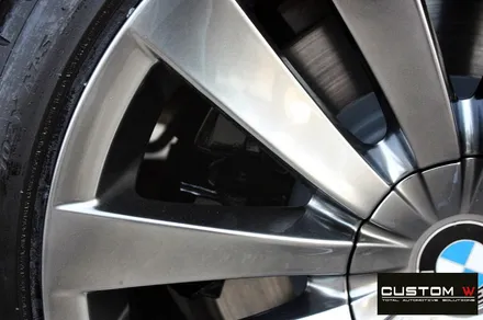 BMW 750Li 휠 상처 수리 후 고스트 크롬 휠도색 + 블랙 캘리퍼 도색 / 용인 처인구