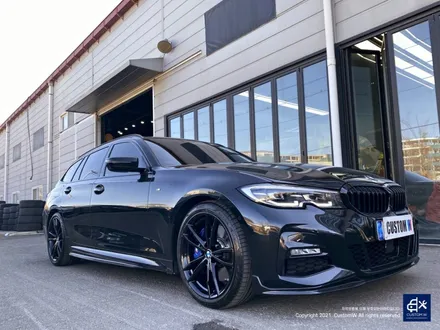 BMW G20 320d 투어링 791M 휠수리 후 블랙유광 휠도색 / 용인 처인구
