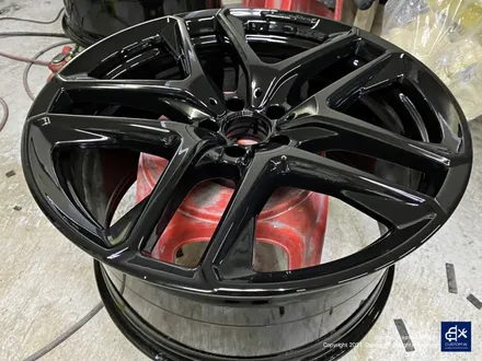 벤츠 GLE53 AMG 휠수리 후 블랙유광 휠도색 / 용인 처인구