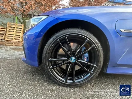 BMW G20 330e 상처가 많은 19인치 휠수리 후, 사틴 블랙 (aka. 맷블랙 MATT BLACK / 무광 블랙) 휠도색 / 용인 처인구