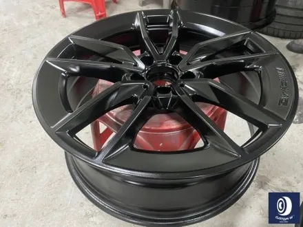 벤츠 C43 AMG 휠 상처 수리 후, 다이아몬드 커팅 가공을 이용한 블랙 폴리시 투톤 휠 커스텀 도색 / 용인 처인구
