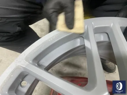 벤츠 GLE63 AMG 휠 도색 불량 재작업 약품 박리 제거 후, 사틴 블랙 + 실버 투톤 휠도색 + 레드 캘리퍼 도색 / 용인 처인구