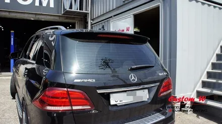 벤츠 GLE 63 AMG 주차 스크래치가 난 다이아몬드컷팅 휠 휠수리(복원)과 함께 레드 캘리퍼 도색. / 용인 처인구