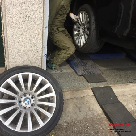 대형 세단의 강자 BMW 7시리즈 19인치 휠 상처수리 후 고스트크롬 휠도색.(FEAT. BMW7 최민식님 CF) / 용인 처인구