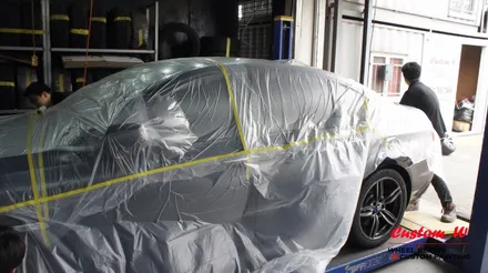 BMW 535D 도색 및 수리이력이 있는 휠 고스트크롬으로 재도색,캘리퍼도색 이력있는 캘리퍼도 레드로 다시 제대로 캘리퍼도색. / 용인 처인구