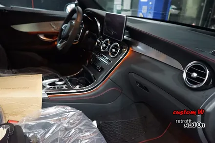 신차 GLC 43 AMG 쿠페 C292 차량의 레드 캘리퍼도색, 에어발란스, 이오나이져. / 용인 처인구