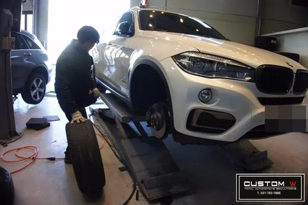 BMW X6 휠 상처 수리 후 블랙유광 휠도색 / 용인 처인구