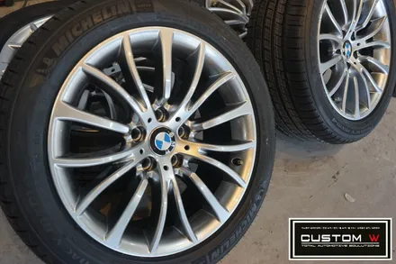 BMW 520d 럭셔리 휠 휠상처수리 후 고스트크롬 휠도색. / 용인 처인구