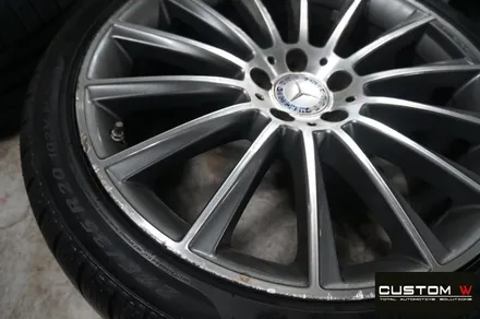 벤츠 W222 S350D 20인치 마차휠 휠상처 수리후, 다이아몬드 컷팅 휠수리 복원. / 용인 처인구