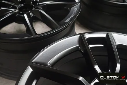 벤츠 C43 AMG 카브리올레 무광 블랙 휠도색 + 건메탈 그레이 컬러 캘리퍼 도색 / 용인 처인구