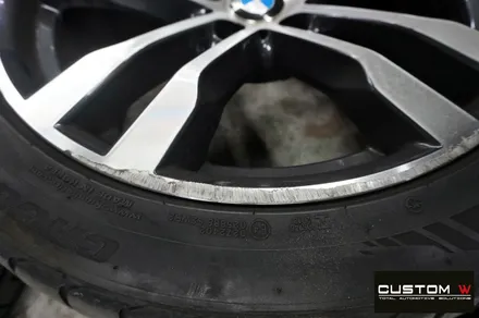 BMW X5 M50d 휠 상처 수리 블랙폴리시 복원 / 용인 처인구