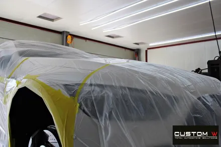 친구와 같이! 벤츠 GT43 AMG 블랙유광 휠 도색, 골드 캘리퍼 도색 (화이트 차량) / 용인 처인구