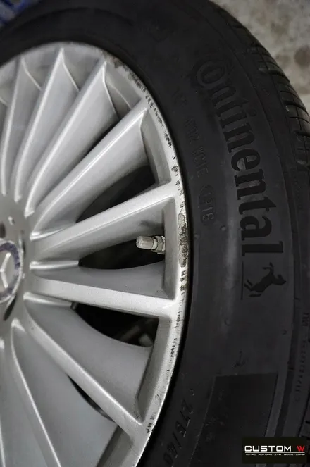 벤츠 S350 휠 상처 수리 후 고스트 크롬 휠도색 + 블랙 캘리퍼 도색 / 용인 처인구