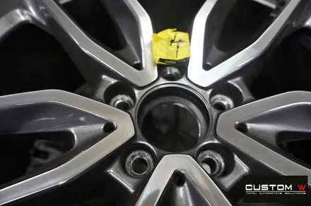 벤츠 E53 AMG 블랙실버 유광투톤 휠도색 + 레드 캘리퍼 도색 / 용인 처인구