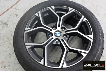 BMW X1 블랙유광 휠도색 + 레드 캘리퍼 도색 / 용인 처인구