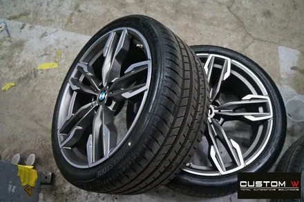 BMW G02 신형 X4 M40i 21인치 블랙유광 휠도색 + M 스포츠 브레이크 레드 캘리퍼 도색 / 용인 처인구