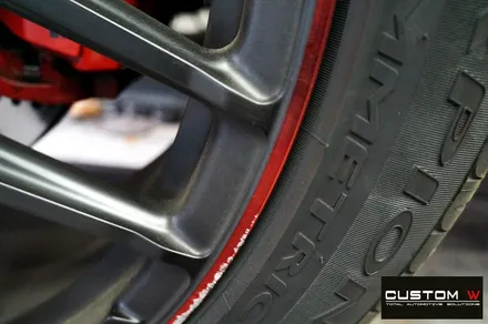벤츠 신형 G63 AMG 휠 상처 수리 후 블랙 레드 무광 투톤 휠도색 / 용인 처인구