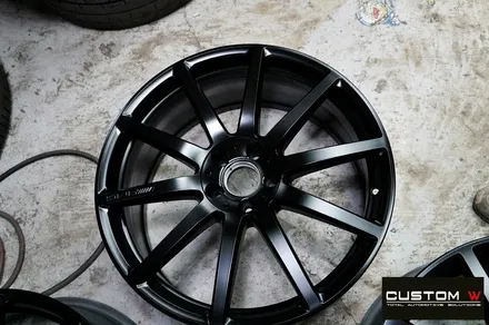 벤츠 S63 AMG 쿠페 무광 블랙 휠도색 + 카본 세라믹 골드 캘리퍼 도색 / 용인 처인구