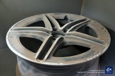벤츠 A45 AMG 블랙실버 무광 투톤휠도색 + 카본 세라믹 골드 캘리퍼 도색 / 용인 처인구