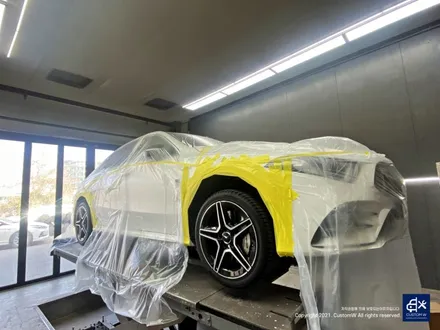 벤츠 A35 AMG 블랙유광 휠도색 + 레드 캘리퍼 도색 / 용인 처인구