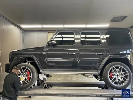 벤츠 G63 AMG G바겐 22인치 블랙 실버 투톤 유광 휠도색 / 용인 처인구