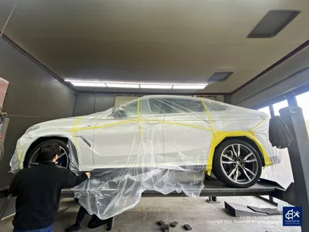 BMW X6 M50d 747M 22인치 블랙유광 휠도색 + 애시드 그린 캘리퍼 도색 / 용인 처인구