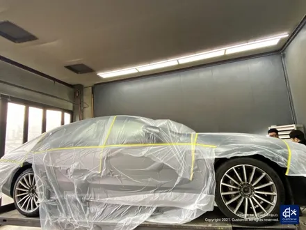 벤츠 GT43 AMG 휠수리 후 블랙유광 휠도색 + 레드 캘리퍼 도색 / 용인 처인구