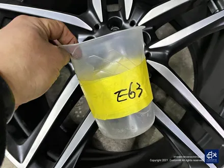 벤츠 E63 AMG 휠 교환 후 블랙유광 휠도색 / 용인 처인구