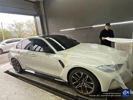 BMW G80 M3 블랙유광 휠도색 + 애시드 그린 캘리퍼 도색 / 용인 처인구